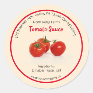 Editable Company Tomato Preserve Label