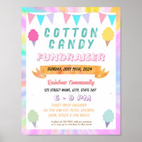 Editable Cotton candy fundraiser flyer