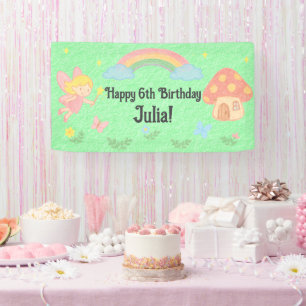Editable Crayon Style – Fairy Mushroom Forest Banner