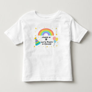 Editable Crayon Style – Rainbow Celebration Toddler T-shirt