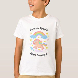 Editable Crayon Style – Unicorn Dream Sparkle Kids T-Shirt