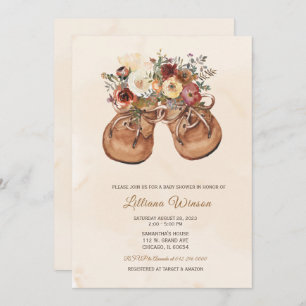 Editable Custom Booties Baby Shower Invitation