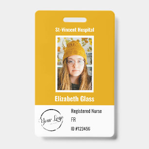 Editable Custom Employee Photo Badge