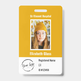 Editable Custom Employee Photo Badge