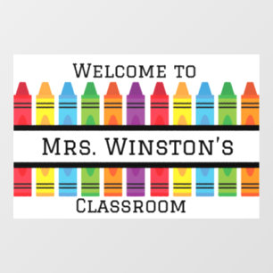Editable Custom Teacher Classroom Window Decal
