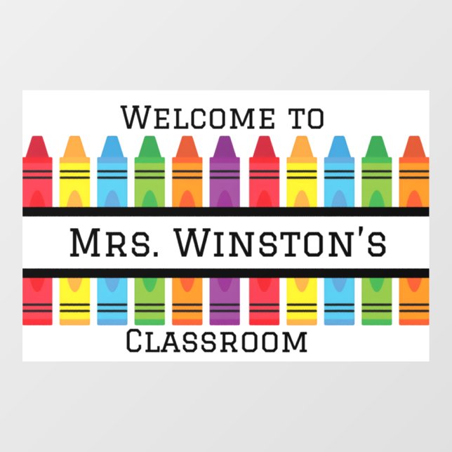 Editable Custom Teacher Classroom Window Decal  (Sheet)