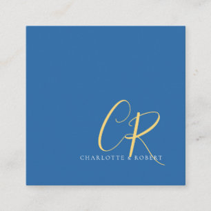 Editable Customizable Modern Minimalist Monogram Enclosure Card