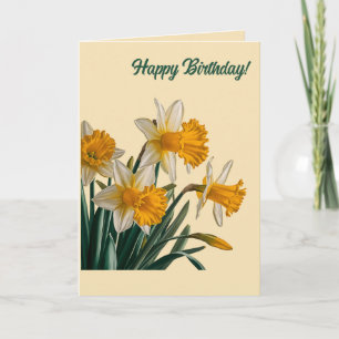 Editable Daffodils Greeting Card