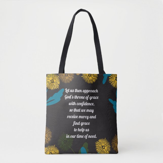 Editable Dandelion black ver tote bag (Front)