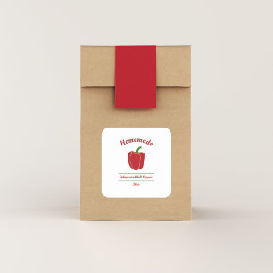 Editable Dehydrated Bell Peppers Label Sticker