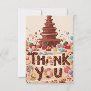 Editable Delicious Chocolate thank you card