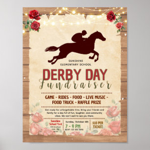 Editable derby Fundraiser Flyer Poster