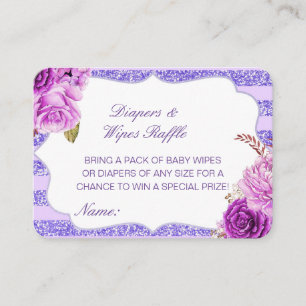 Editable Diapers Wipes Raffle Baby Shower Inserts