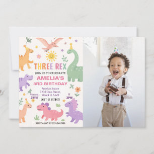 Editable Dino Party Invite