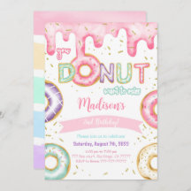 Editable Doughnut Birthday Party