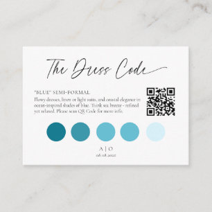 Editable Dress Code QR Color Palette Card