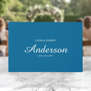 Editable Dual Colour Wedding Script Guest Book