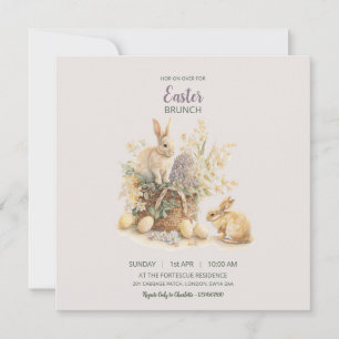 Editable Easter Bunny Invitation