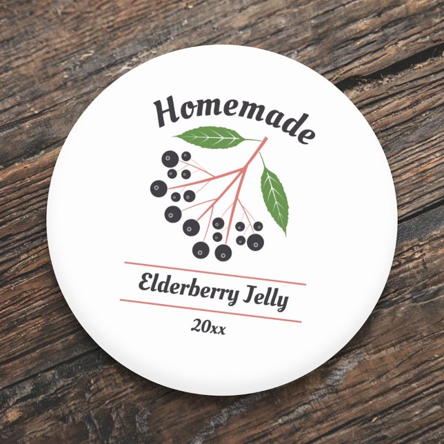 Editable Elderberry Jelly Label Sticker (Elderberry Jelly Label Sticker)
