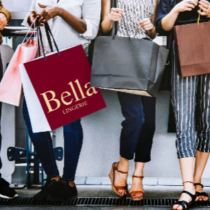 Editable Elegant Lingerie Branding Design  Large Gift Bag