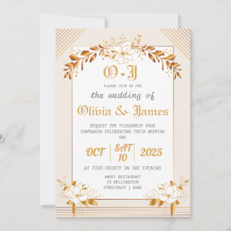 Editable Elegant Wedding Invitation