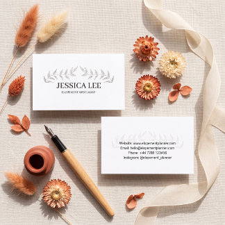 Editable Elopement Specialist Minimalist Business Card
