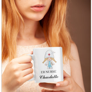Editable Emergency Room Nurse Gift Funny ER Nurse  Coffee Mug