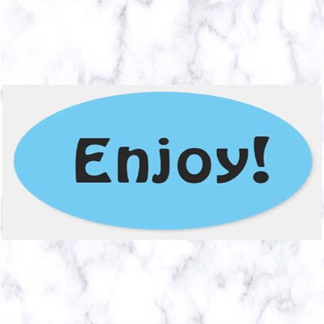 Editable Enjoy Oval Sticker (Creator Uploaded)