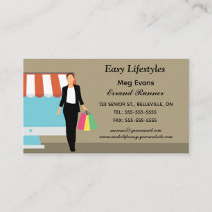 Editable Errand Runner Business Card