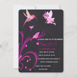 Editable Fairy Birthday Invitation, Fairy Birthday Invitation