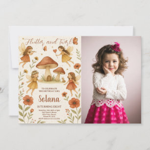 Editable Fairy Birthday Invitation with photo
