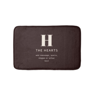 Editable Family Surname or Company Business Name Bath Mat
