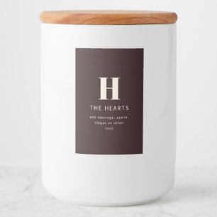 Editable Family Surname or Company Business Name Food Label