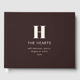 Editable Family Surname or Company Business Name  Guest Book