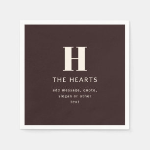 Editable Family Surname or Company Business Name Napkin