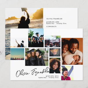 Editable FANCY Script Graduate MULTI PHOTO GRAD Announcement
