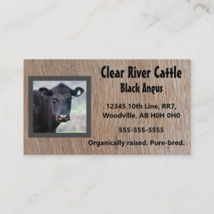 Editable Farm Animal Company Photo Business Card