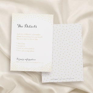 Editable faux gold glitter confetti detail card
