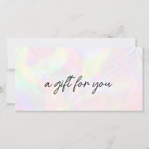 Editable Faux Holographic Elegant Gift Certificat