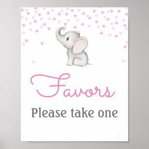 Editable Favours Sign Printed