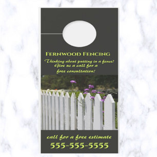 Editable Fences Door Hanger
