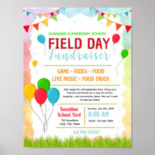 Editable Field day flyer template Poster