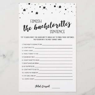Editable Finish the Bachelorette's Sentence Game