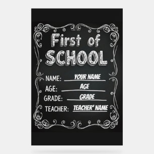 Editable First Day of School Sign
