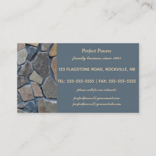 Editable Flagstone Pavement Business Card