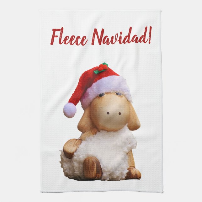 Editable Fleece Navidad Kitchen Towel (Vertical)