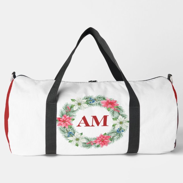 Editable Floral Monogram Bag –Personalized Initial (Front)