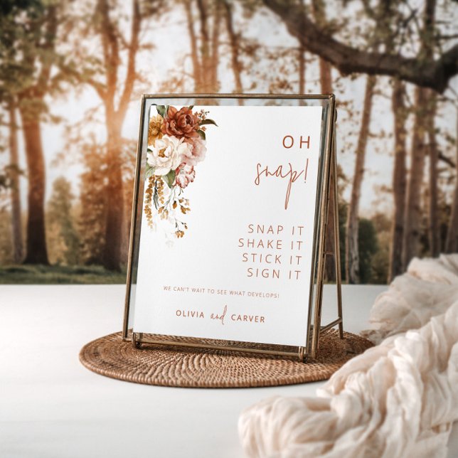 Editable Floral Sunset Wedding Photo Guestbook (Creator Uploaded)