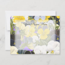 Editable Floral Violets and Pansy Pattern