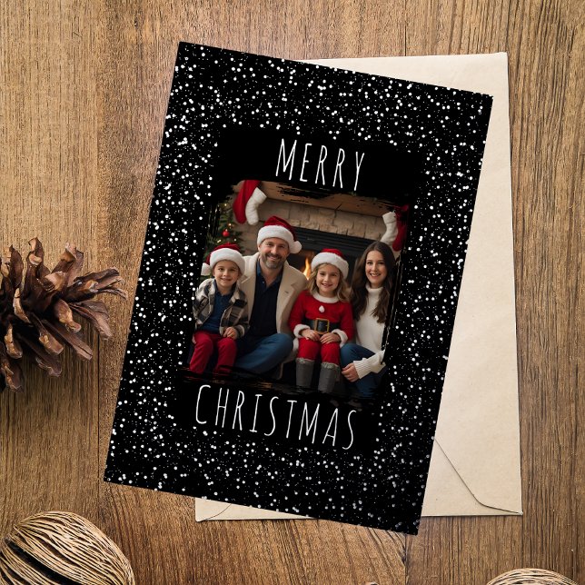Editable Foil Christmas Card Template Two Photos (Creator Uploaded)